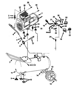 Part Location Diagram of CV221503SJ-MTR Campbell Hausfeld Check Valve Assembly, Wl #11623e
